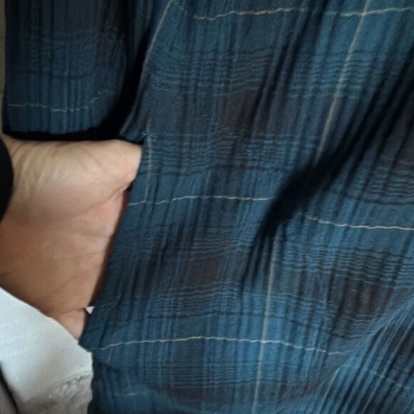 Fishermancore Dark Academia Preppy J. Jill Plaid Shirt Dress Tartan Pockets L - Picture 5 of 10